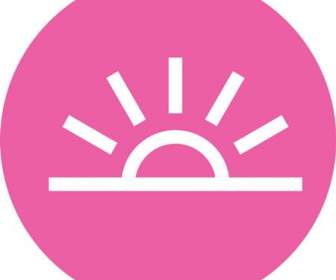 Sun Icon Pink Background Material