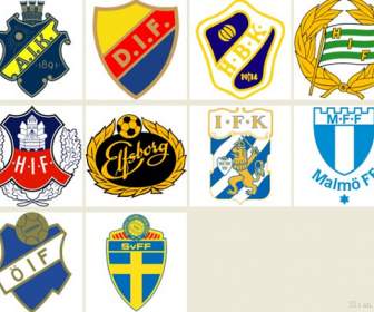 ícones De Distintivo Suécia Futebol Clube