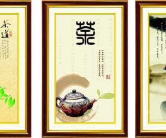 Teahouse Culture Decoration Painting