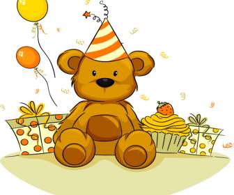 Scheda Di Compleanno Dell'orso Dell'orsacchiotto
