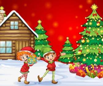 Weihnachten Cartoon-Kinder-Geschenk-Paket