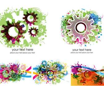 The Colorful Gears Background