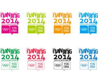 The Second Summer Youth Olympic Games Emblem Monochrome Version