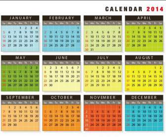 Die Jahres-Kalender-Vorlage