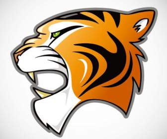Tygrys Głowa Kreatywnych Logo