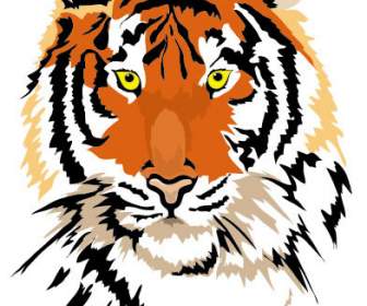Тигр головы логотип живопись