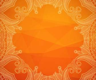 Arrière-plan De Modèle Traditionnel Orange
