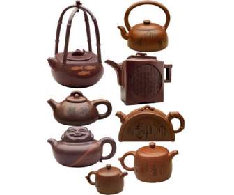傳統的宜興茶壺 Psd