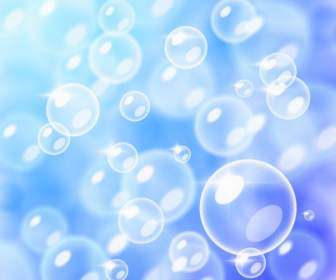 Transparent Blue Bubbles Background