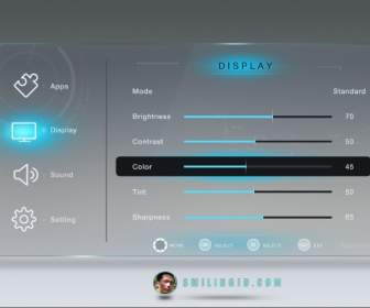 transparent player interface psd layered material