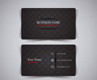 Trendy Black Plaid Business Card
