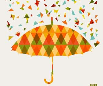 三角形の色の傘