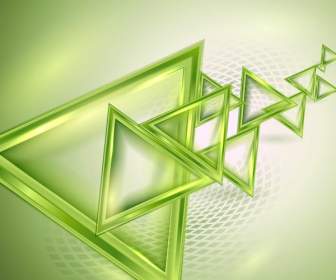 Triangle Green Abstract Background