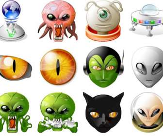 ufo alien png icons