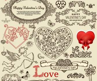 Valentine S Hari Retro Dekoratif