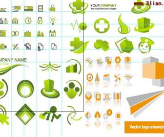 Varietà Di Materiale Icona Verde