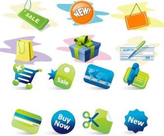 Variety Of Shopping Business Icons