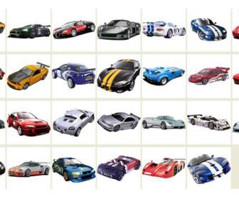 variety of sports car icon png