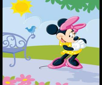 Kartun Vektor Minnie Mouse