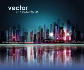 Vector City At Night
