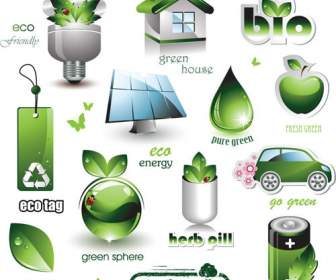 Vektor-energiesparende Umweltschutz Zeichen