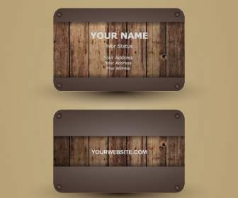 Векторный дизайн деревянных визитной карточки