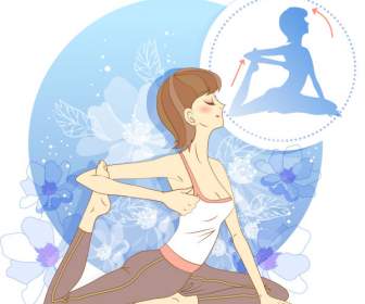 Vektor Yoga Ilustrasi