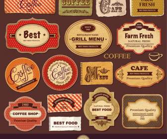 étiquette Vintage Café