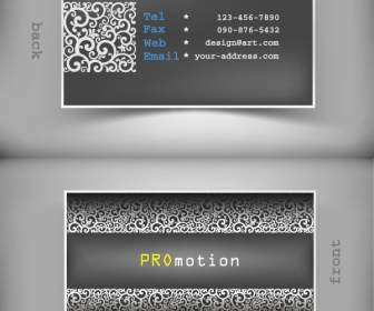 빈티지 크리에이 티브 패턴 명함 디자인