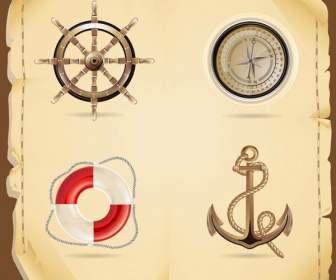 Vintage Nautical Elements Background