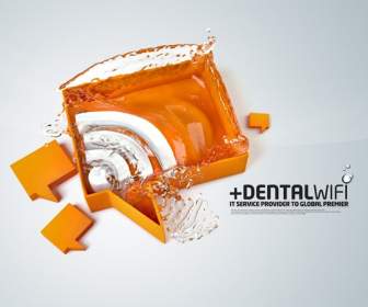 water wifi design psd material