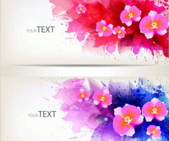 Watercolor Flower Banner