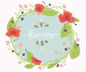 Watercolor Flower Ring Background