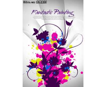 Watercolor Ink Pattern Psd Material