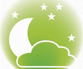 Weather Cloudy Light Green Icon