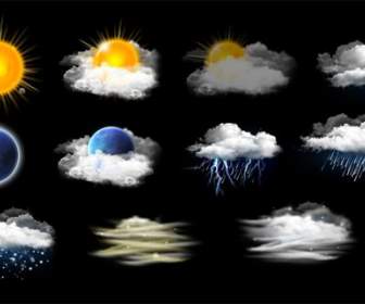 weather forecast icon psd material