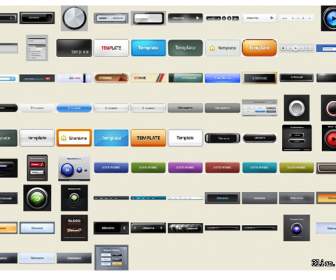 Web Page Buttons Icons Psd Material