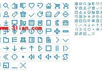 web pixel icons