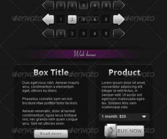 Web2 Page Decoration Elements Psd Layered Material