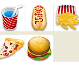 ícones De Fast-food De Estilo Ocidental