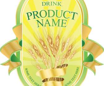 Wheat Ribbon Label Design