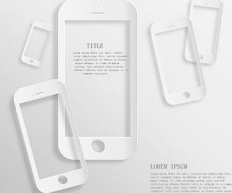 telepon digital putih bingkai latar belakang