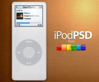 White Ipod Music Player Psd Material