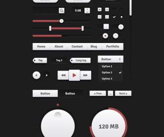 white solid web ui psd material