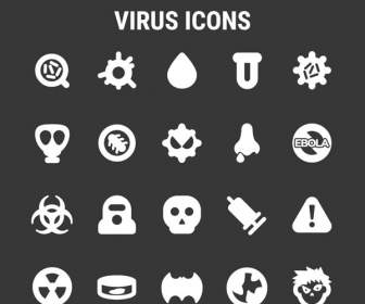 Weiße Virus Symbol