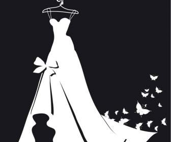 White Wedding Dress Silhouette