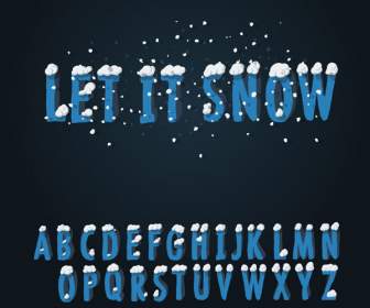 Alfabeto De Estilo De Inverno