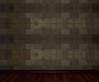 wood floor brick wall background psd material