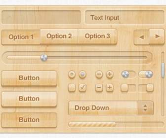 wood style psd control panel material