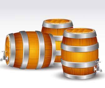 Wooden Wine Barrels
